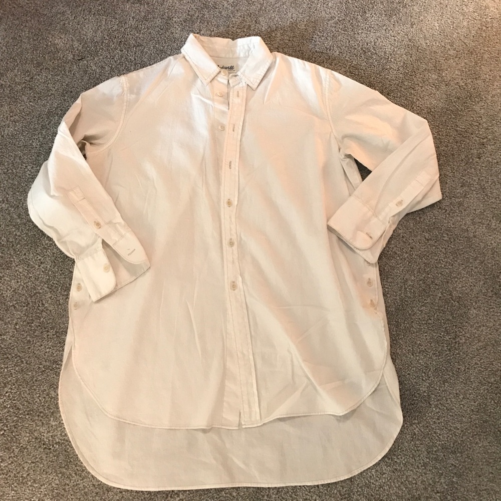 Madewell white button down shirt