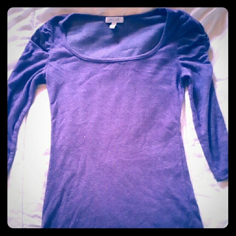 Junior girls ruffle shoulder 3/4 sleeve top