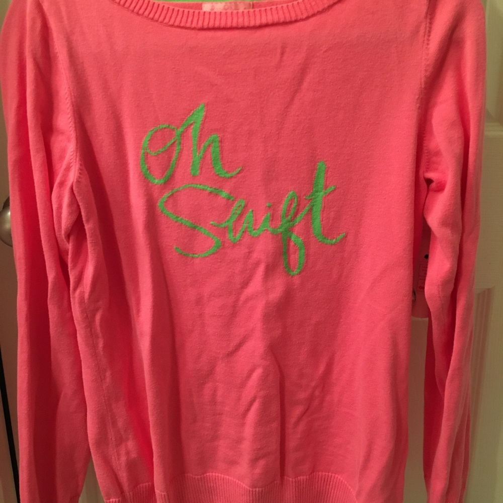 Lilly pulitzer sweater "oh shift"