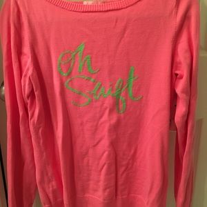 Lilly pulitzer sweater "oh shift"