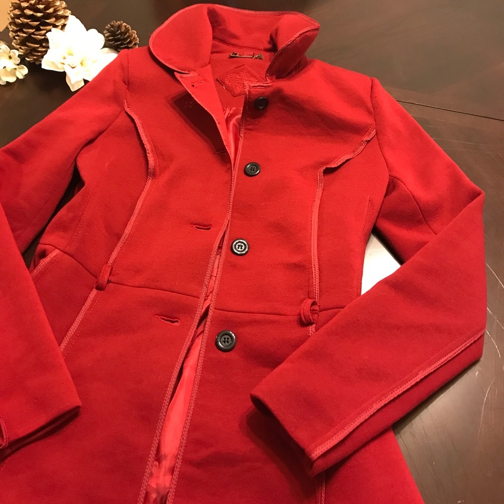 Red winter coat