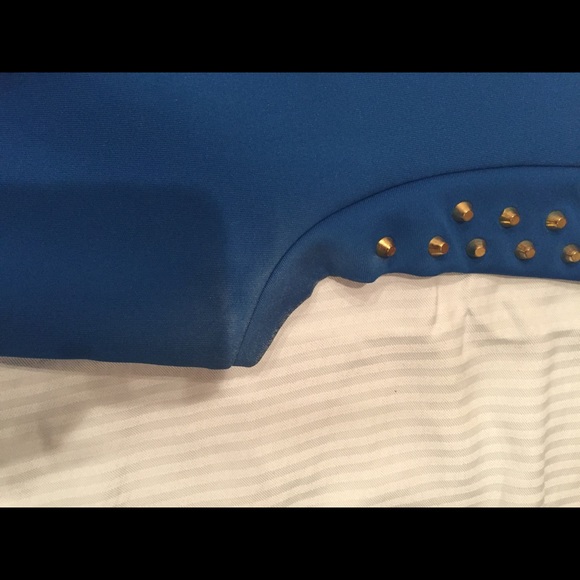 Cobalt blue peplum top - Picture 4 of 6