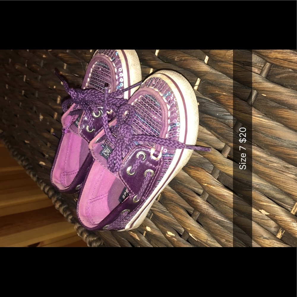 Purple toddler Sperrys 7