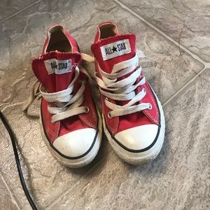 Girls red converse size 13
