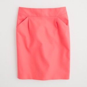 JCrew coral pencil skirt