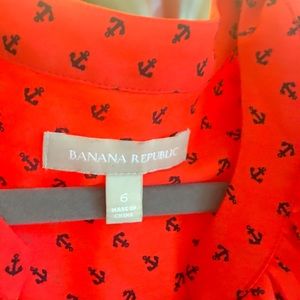 Cute Fall anchor pattern button up tank!