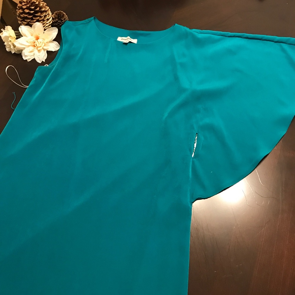 Green one shoulder dress