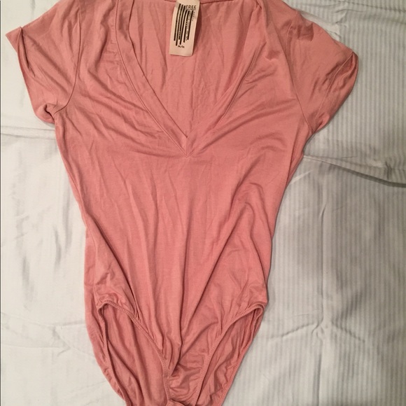 NWOT Free People Oh Me Oh My Bodysuit - Rose - Picture 2 of 3