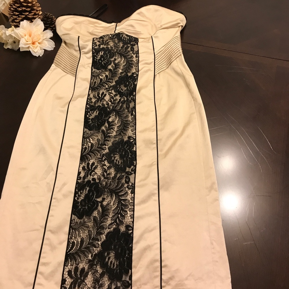 Amazing cream and black dress