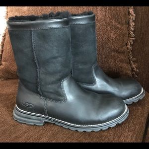 Authentic UGG suede and smooth leather boots