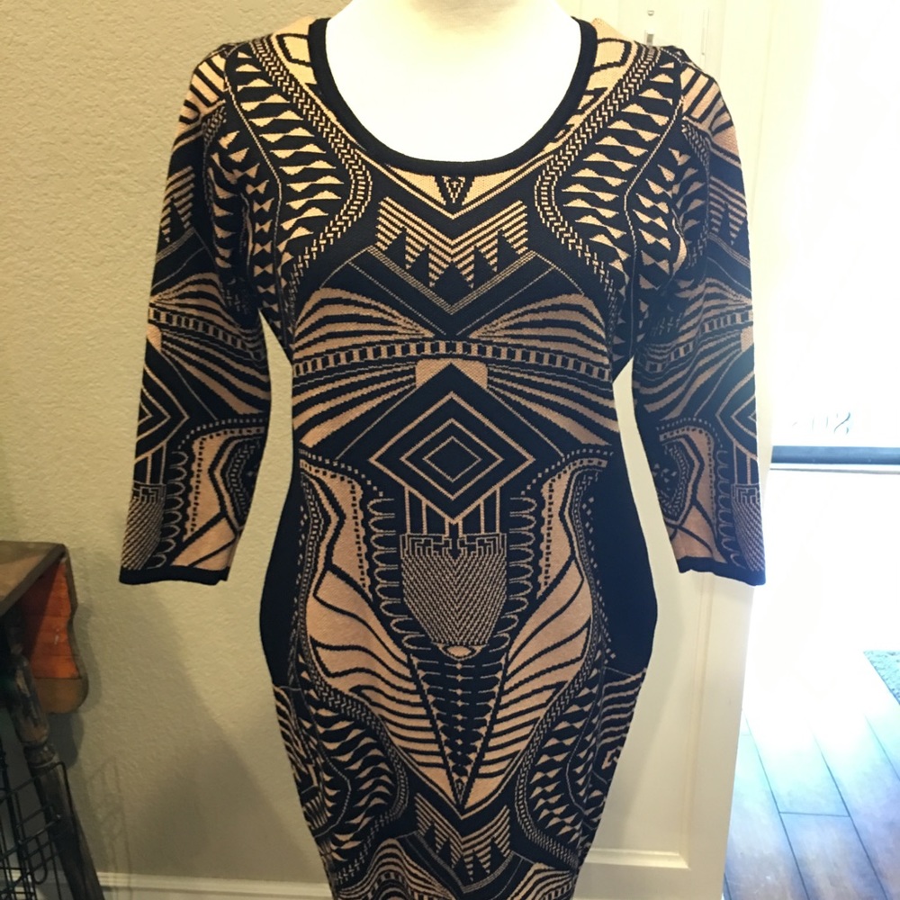 Fitted sweater dress