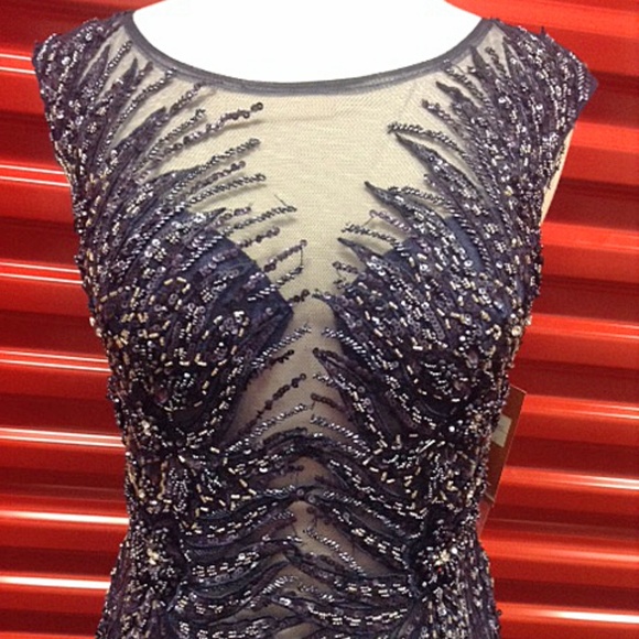 NEW Gown Party Prom Long Evening Dress Navy - Picture 4 of 7