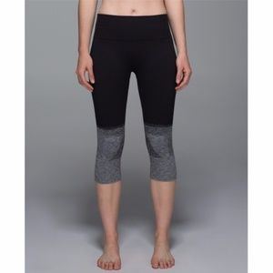 EUC lululemon Seamlessly Street Crops Black Ombré