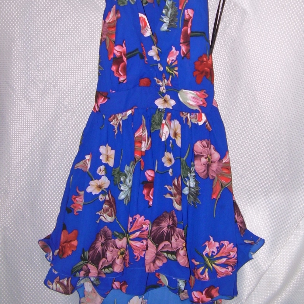 Deep Blue Midi Floral w/Halter Top