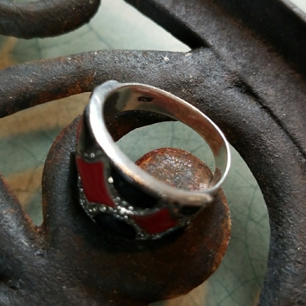 VINTAGE DECO 925,MARQUESITE,ONYX,CARNELLIAN.FAB! - Picture 3 of 4