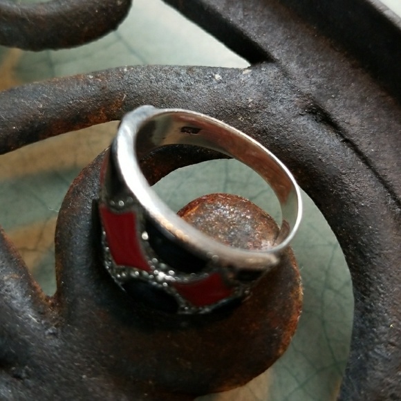 VINTAGE DECO 925,MARQUESITE,ONYX,CARNELLIAN.FAB! - Picture 3 of 4