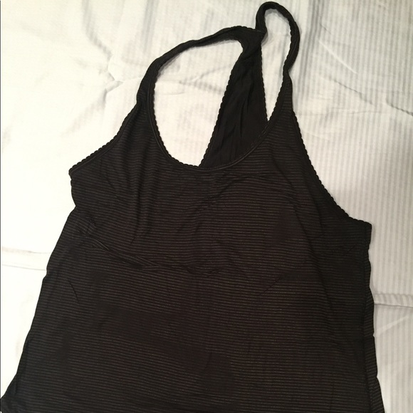 lululemon 105f singlet scalloped black tank top - Picture 2 of 2
