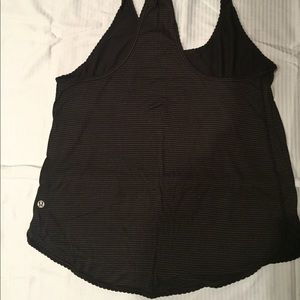 lululemon 105f singlet scalloped black tank top