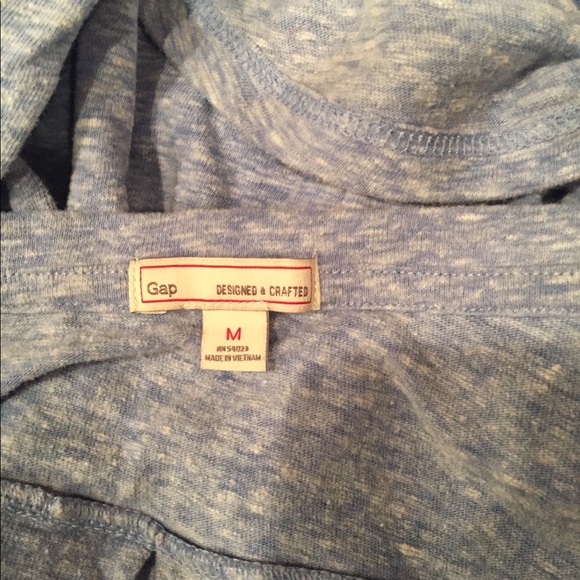 Gap blue heathered long sleeve cotton top - Picture 3 of 3
