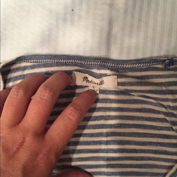 Madewell blue and white striped cotton tank - Picture 2 of 3
