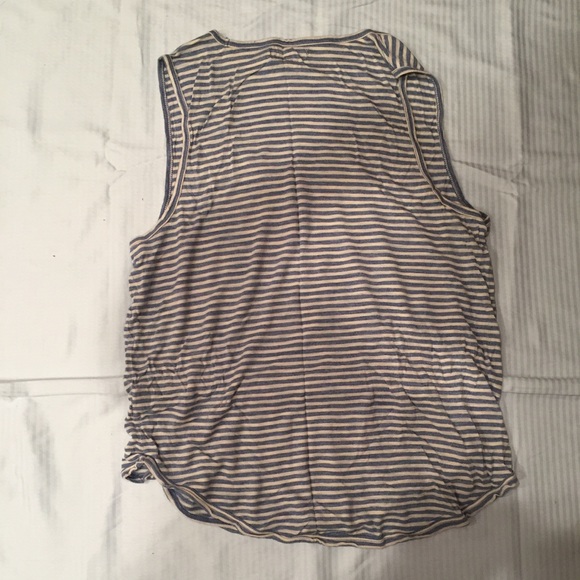 Madewell blue and white striped cotton tank - Picture 3 of 3