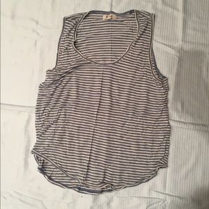 Madewell blue and white striped cotton tank
