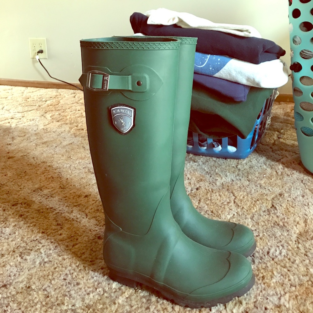 Green 'Kamik' Rain Boots