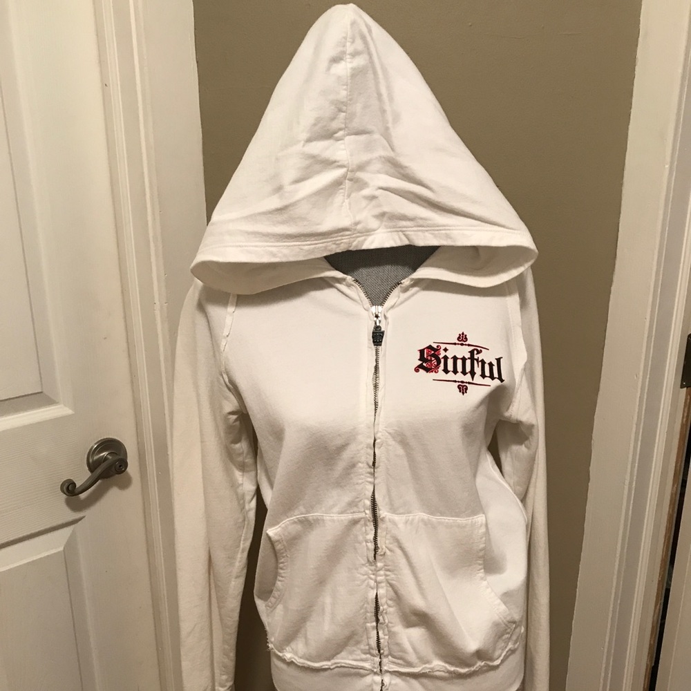 Sinful Angel Wing Zip Up Hoodie