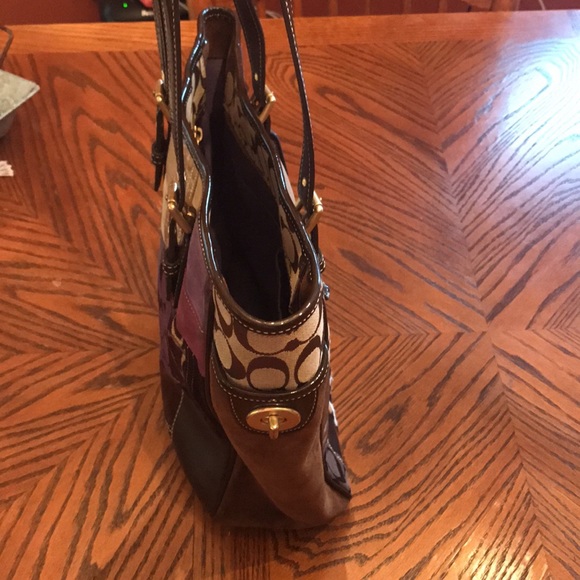 Authentic multi pattern patch coach purse - Picture 2 of 6