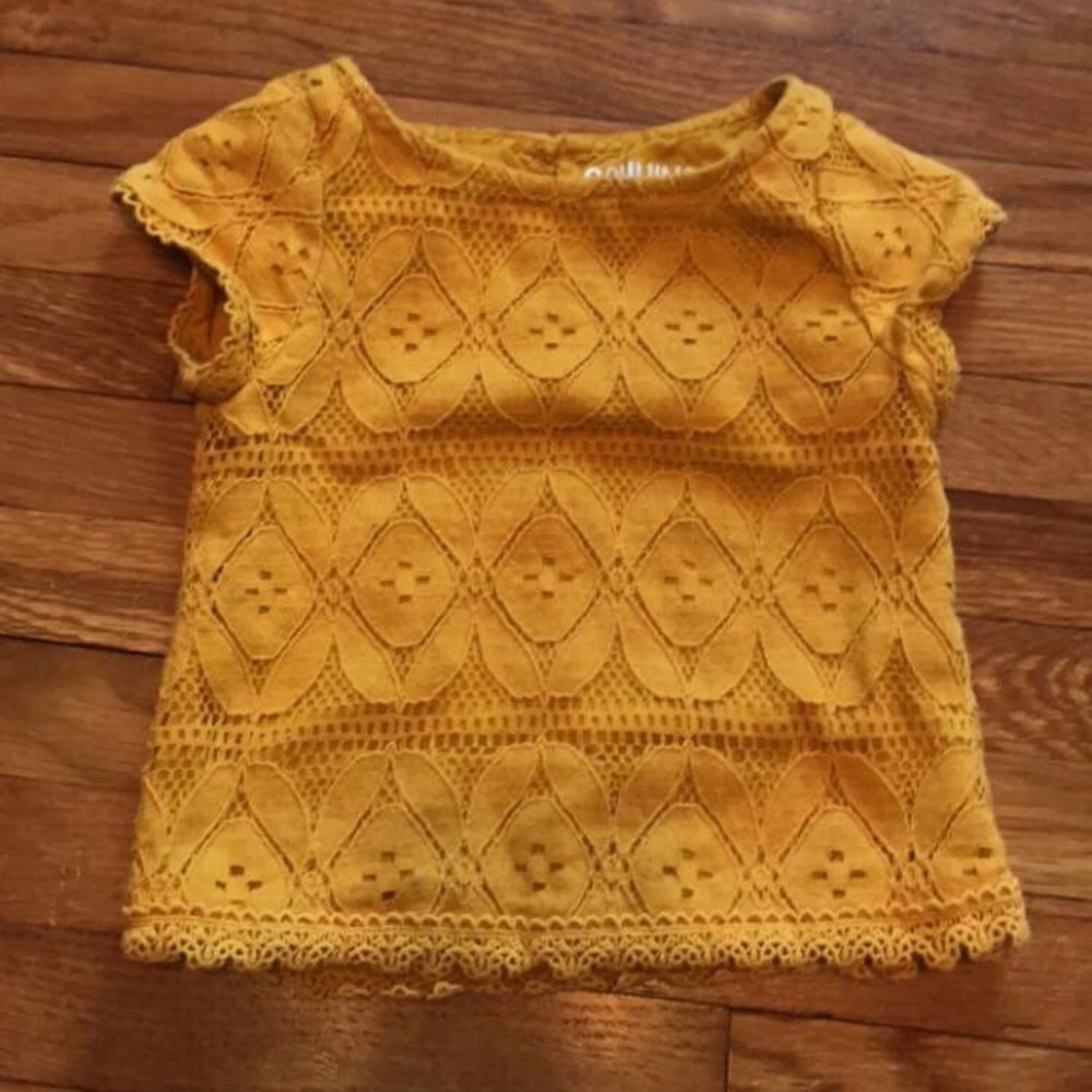 Golden lace top
