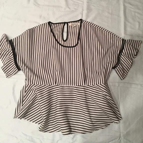 Jealous Tomato black and white striped peplum - Picture 2 of 4
