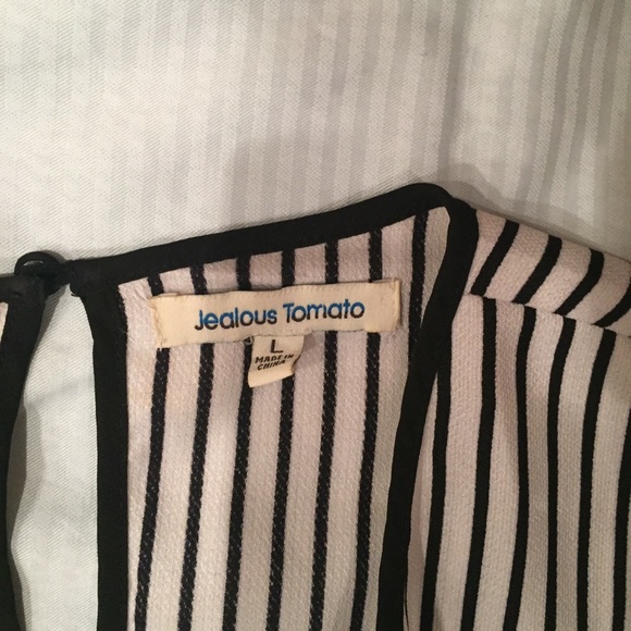 Jealous Tomato black and white striped peplum - Picture 3 of 4
