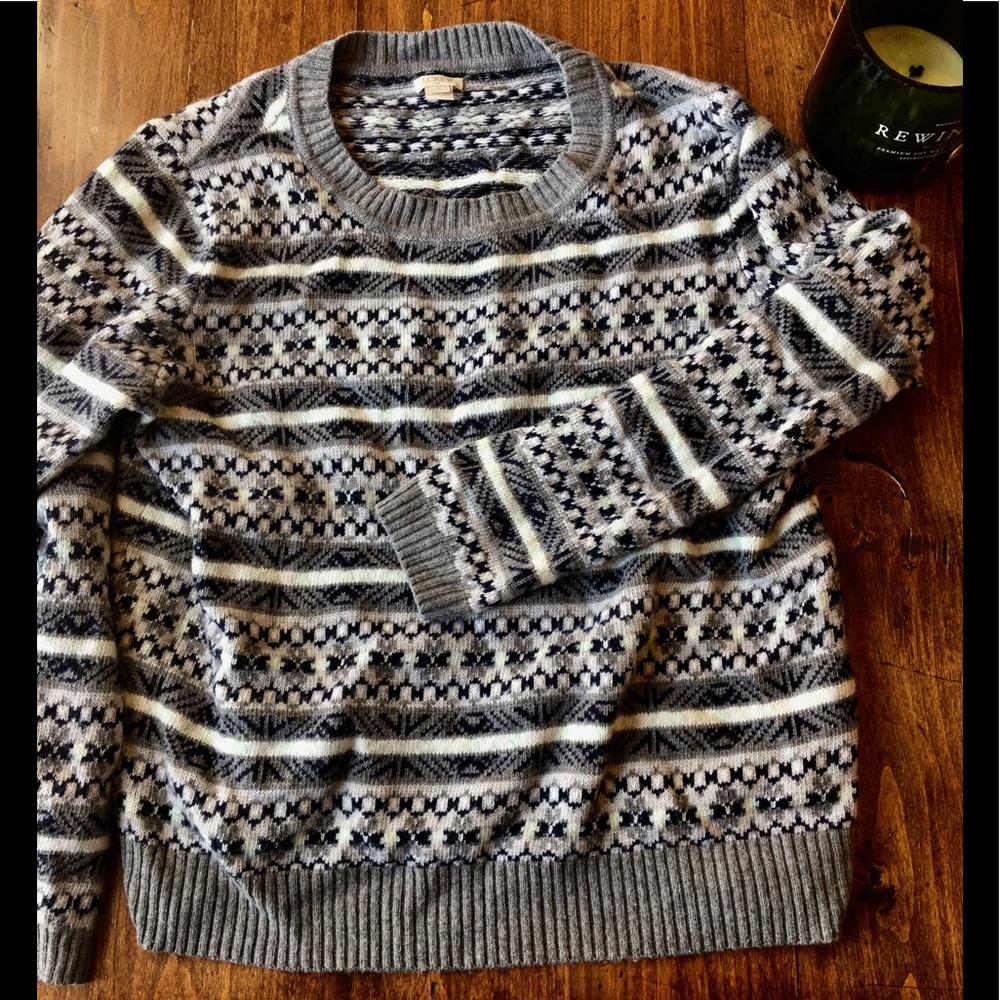 💙Beautiful Mint and Gray Sweater from J. Crew