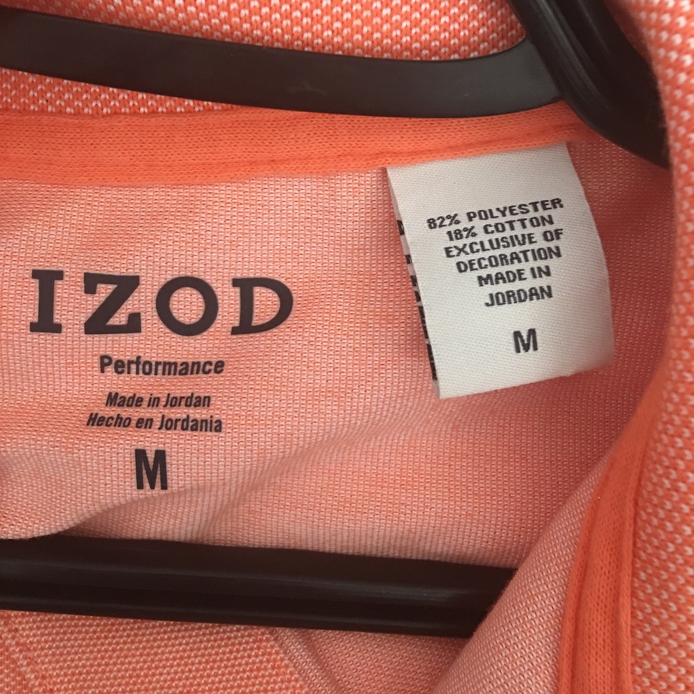 Men Izod polo shirt salmon color medium