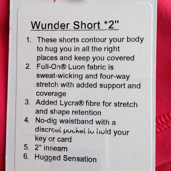 JUST IN✔️ Lululemon Wunder Short 2 NWT - Picture 6 of 6