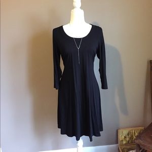 Black knit dress