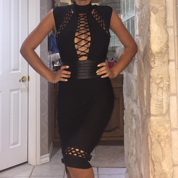 LAST ONE🔥REAL THICK HIGH QUALITY BANDAGE DRESS - Picture 5 of 8