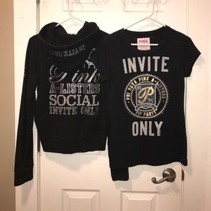 Combo VS Pink Hoodie and Baby T