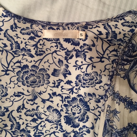 Millau kimono style jacket in blue pattern - Picture 2 of 2