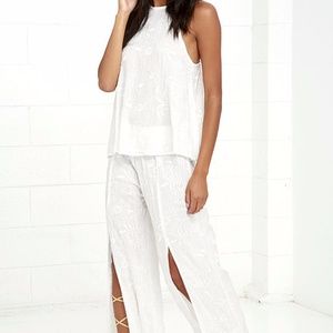 NWT LucyLove Sun Bum embroidered pant/top