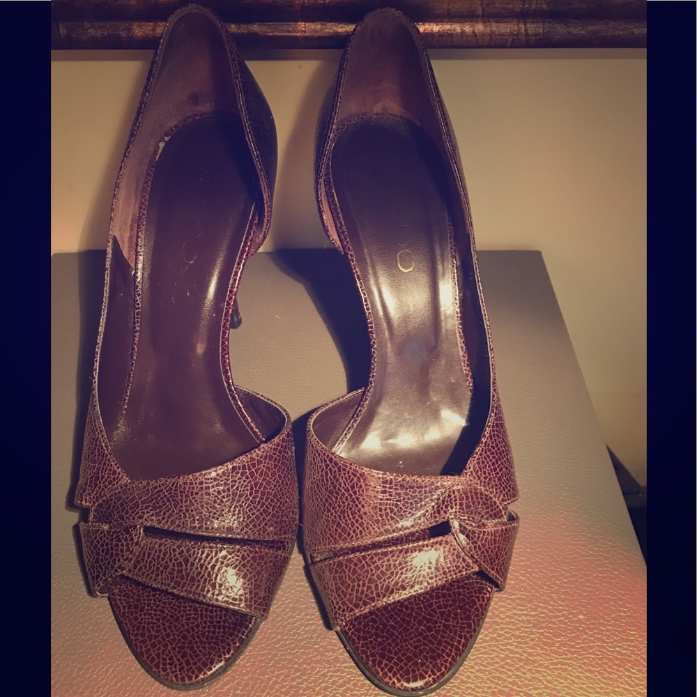 Brown Peep Toe