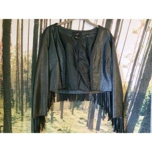 Leather Fringe Jacket