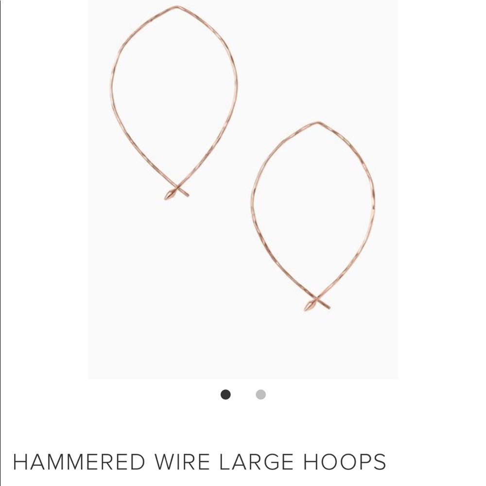Hammered Large Wire Earrings