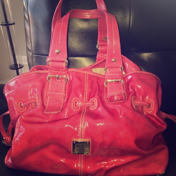 Dooney & Bourke Handbags - Hot pink patent leather Dooney & Bourke Chiara bag