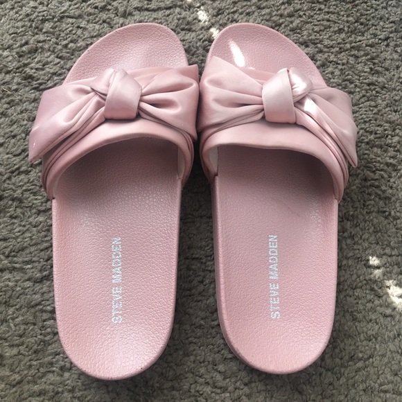 Shoes - Steve Madden Pink Silky Slides