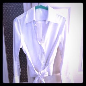 Wrap cotton button down