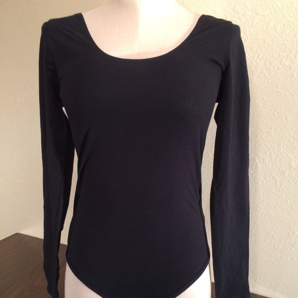 PINK Victoria's Secret Black Logo Bodysuit - NWT