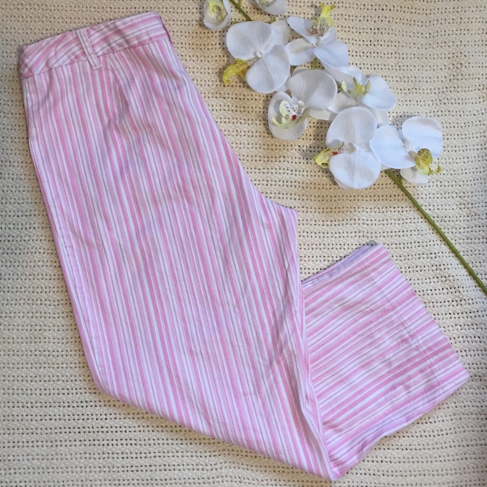 🆑 GEORGE striped pink capri pants/ Size 8