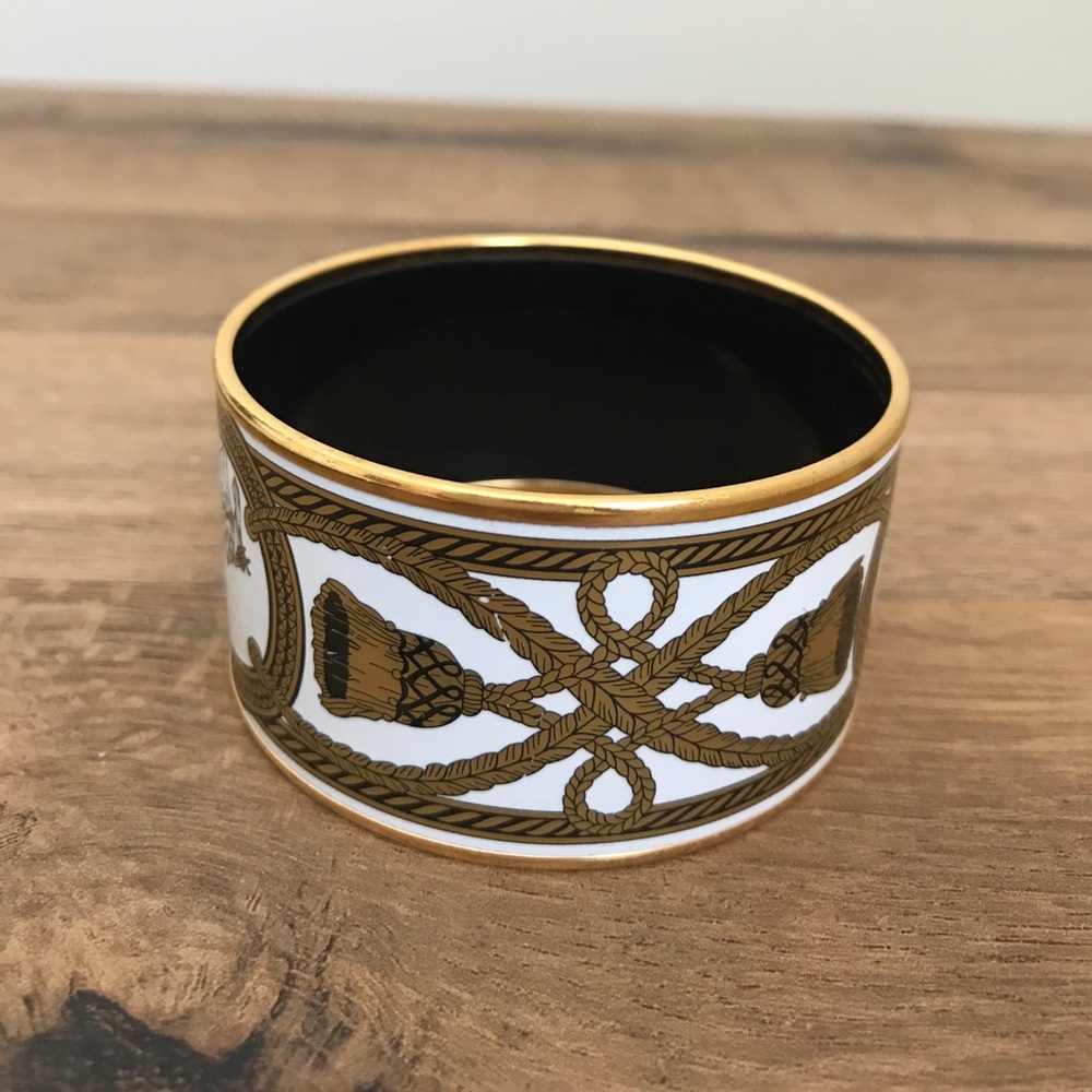 Hermes Grand Apparat Extra Wide Enamel Bangle