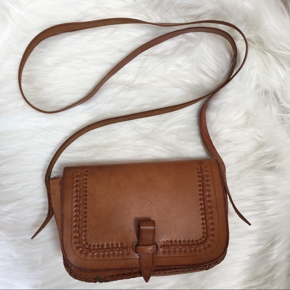 Etsy Handbags - Etsy Tan leather handmade vintage Crossbody